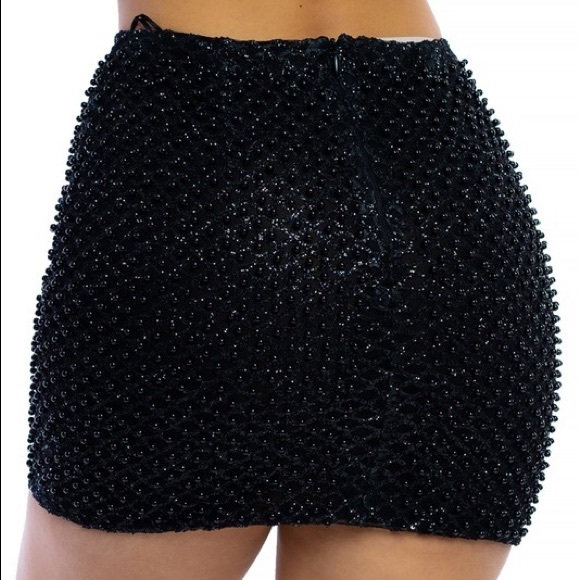 NEW🔥 Glitter Beaded Mini Skirt🖤✨